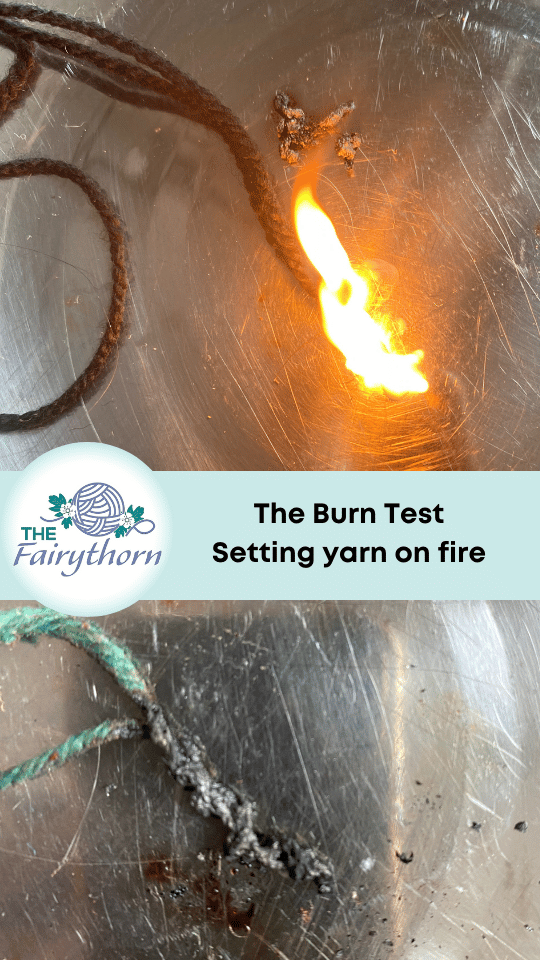 Burn Thread The Burn Test - Setting Yarn on Fire - The Fairythorn