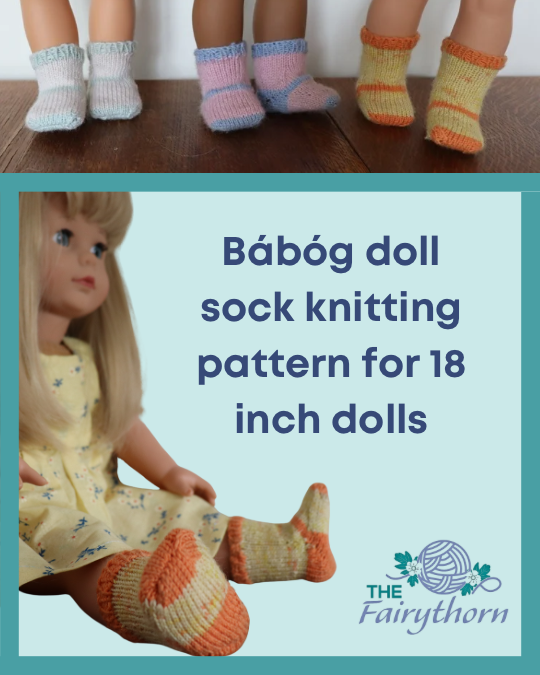 Bábóg doll sock knitting pattern for 18 inch dolls - The Fairythorn